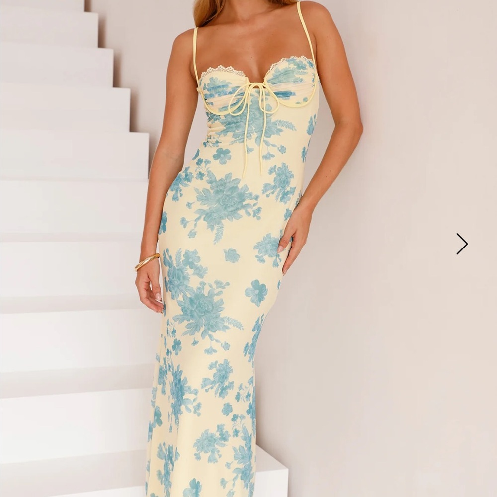 Best Wishes For You Mesh Maxi Dress Light Yellow - M